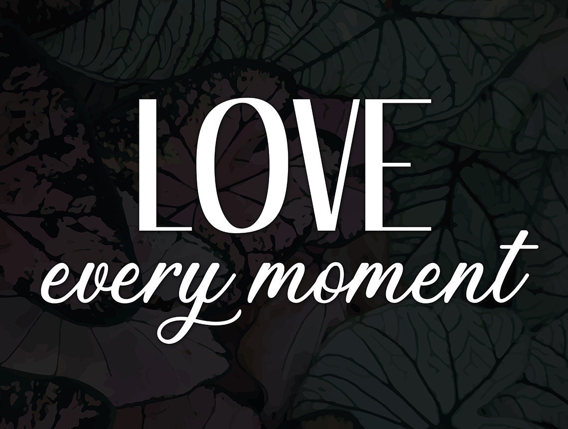 Cherish Every Memory Love Every Moment  | Words Anywhere