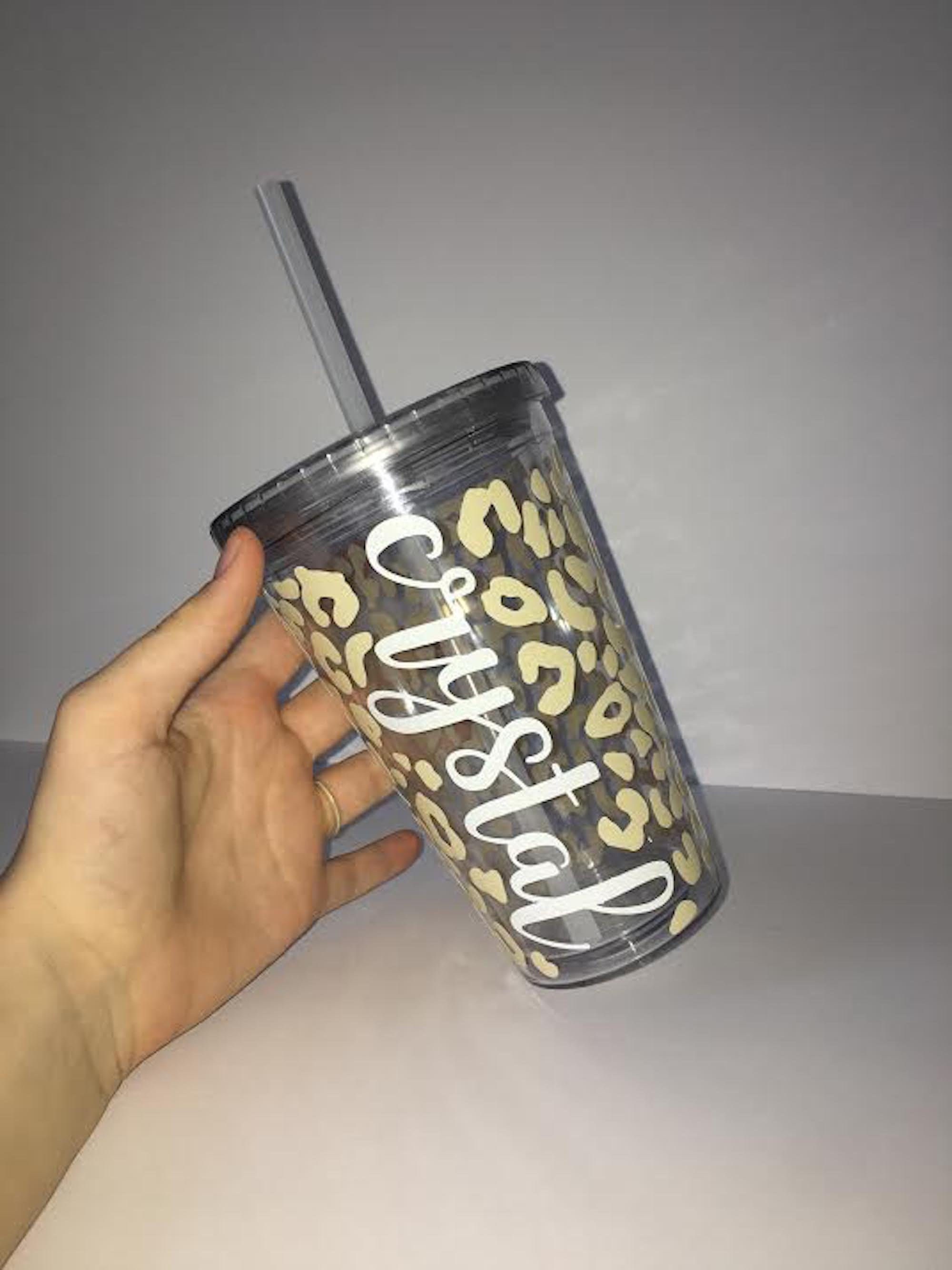 Double wall clear tumbler personalised Etsy
