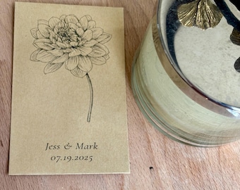 Personalized Wildflower Seed Packet Wedding Favors – Printed Empty Packets (No Seeds)