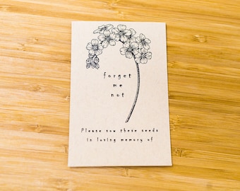 Memorial Forget Me Not Seeds Packet