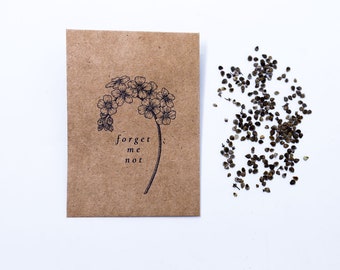 Forget-Me-Not Memorial Seed Packet – Personalized Remembrance & Celebration of Life Gift