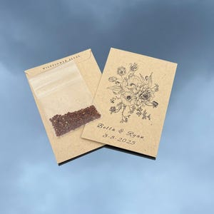 Custom Wedding Seed Packets-Let Love Grow Favors, Wildflower Seeds INCLUDED, Unique Guest Gifts, Eco-Friendly Wedding Keepsake, Floral Favor
