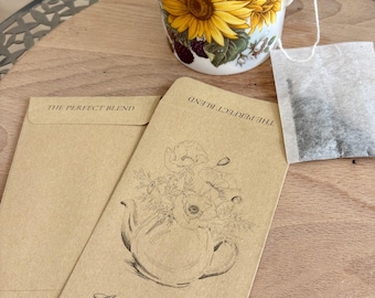 Personalized Tea Bag Wedding Favors | Elegant Bridal Shower Guest Gifts | Custom Tea Favors | Custom Bridal & Baby Shower Guest Gifts
