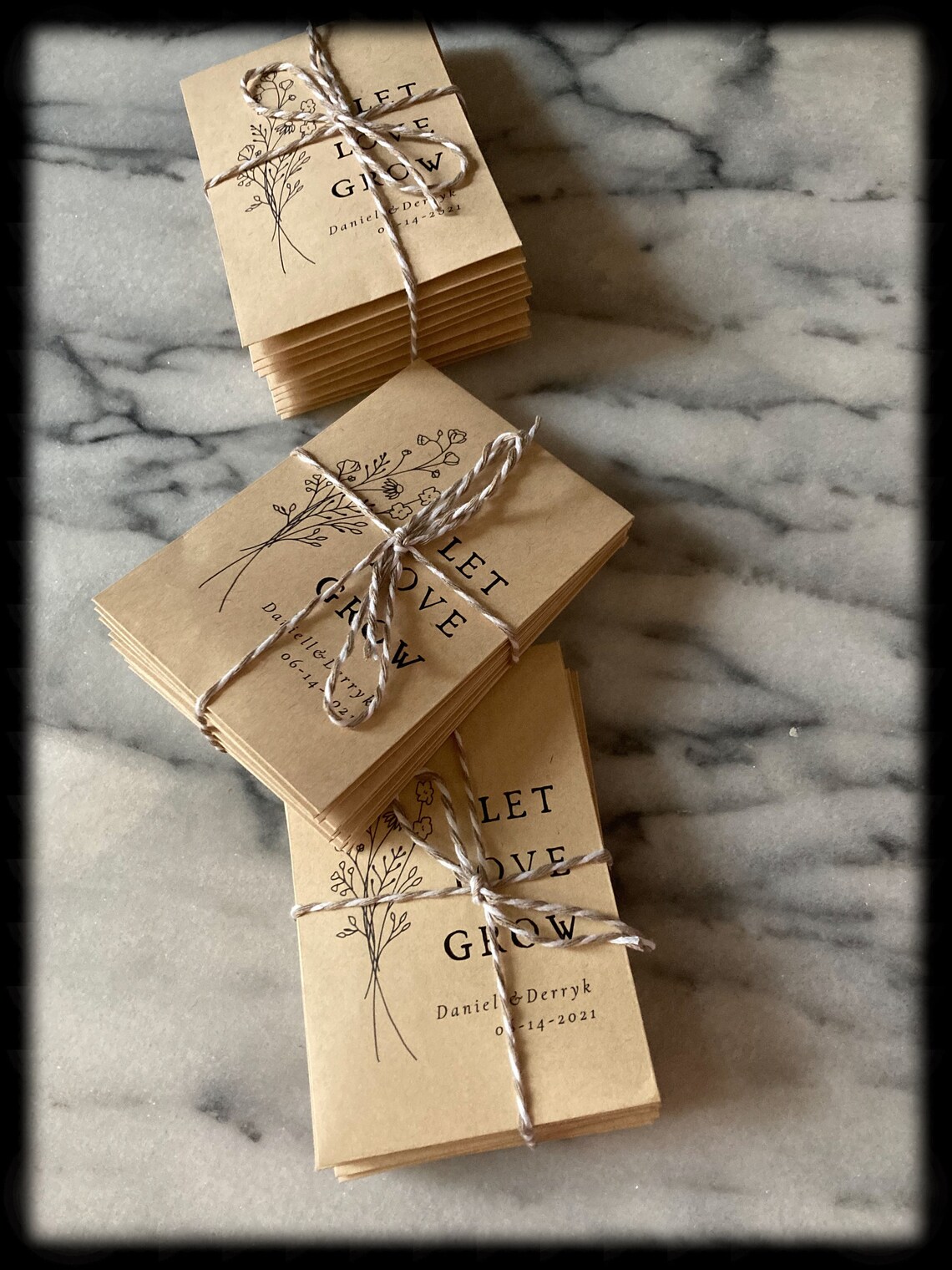 Let Love Grow Seed Packets // Seeds Included Etsy