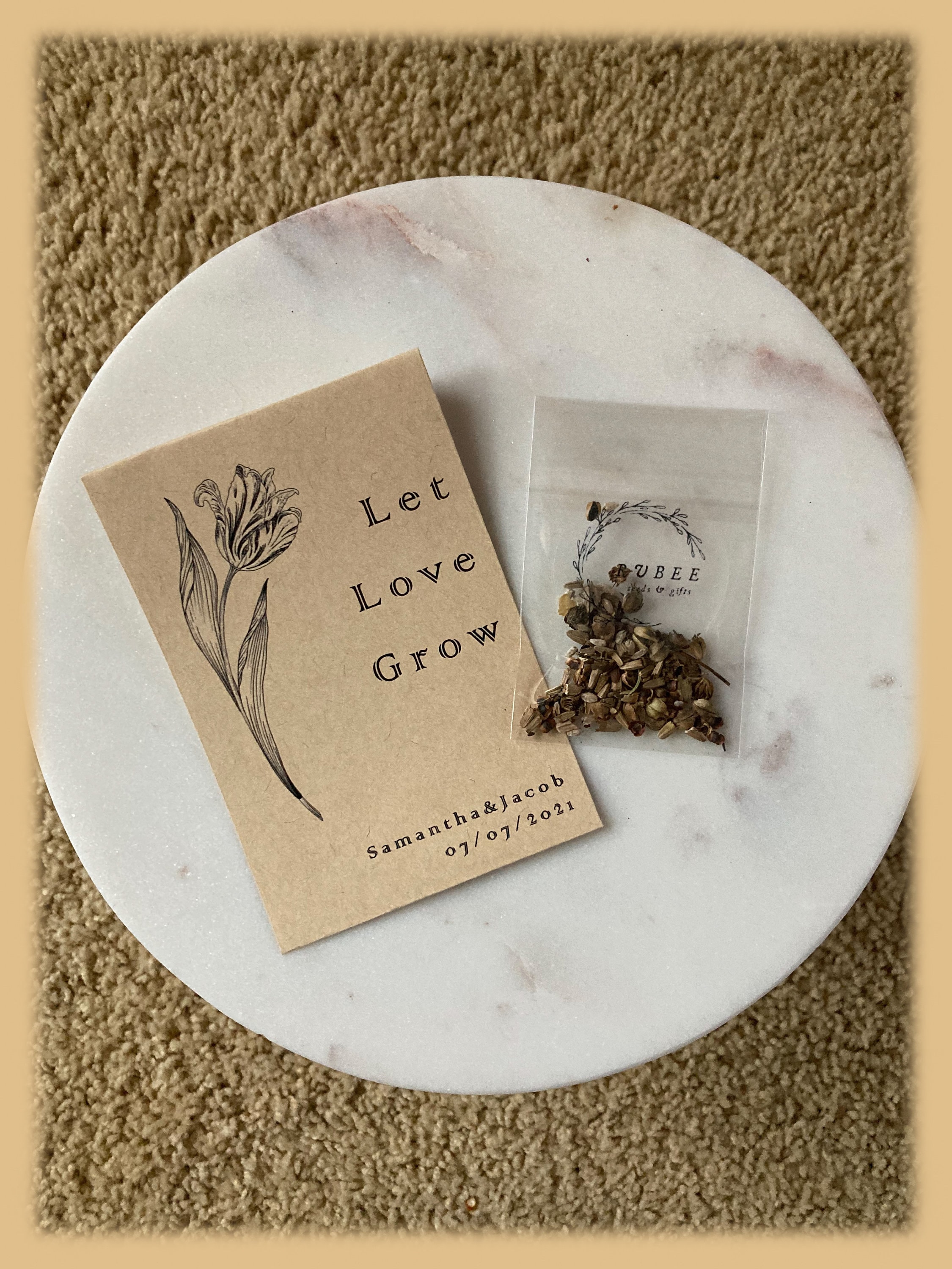Let Love Grow Seed Packets // Seeds Included | Etsy
