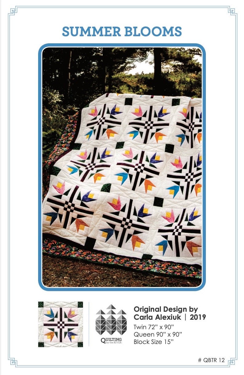 PDF Summer Blooms Quilt Pattern Etsy