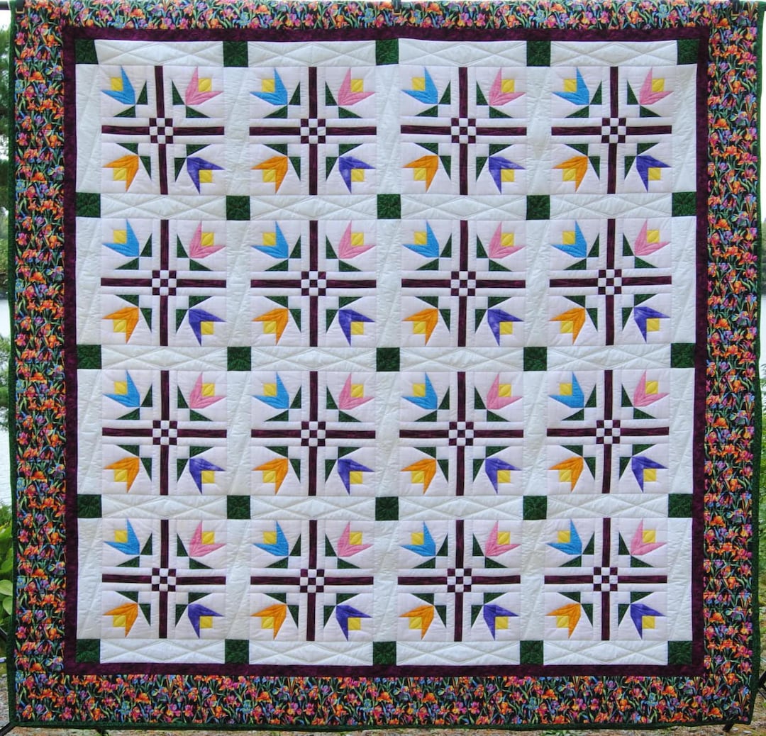 PDF Summer Blooms Quilt Pattern Etsy