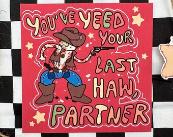 Cowboy Cat Print