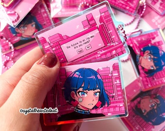 The Future is On Its Way | Vaporwave, CityPop, Futuristic | Keychain Charm