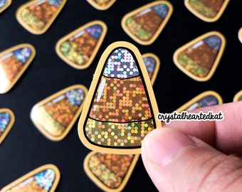 Glitter Candy Corn Vinyl Sticker