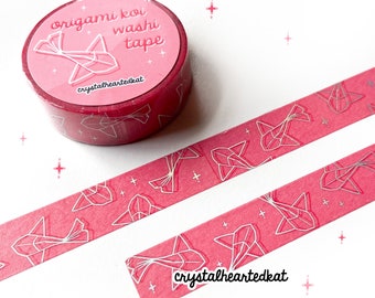 Holo Origami Koi Pink Washi Tape | 15mm x10m