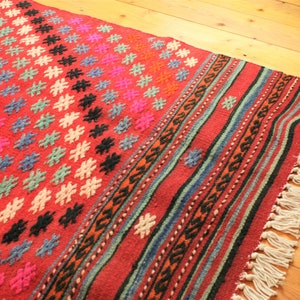 Handmade Anatolian Turkish Vintage Ethnic Kilim, 160x88cm