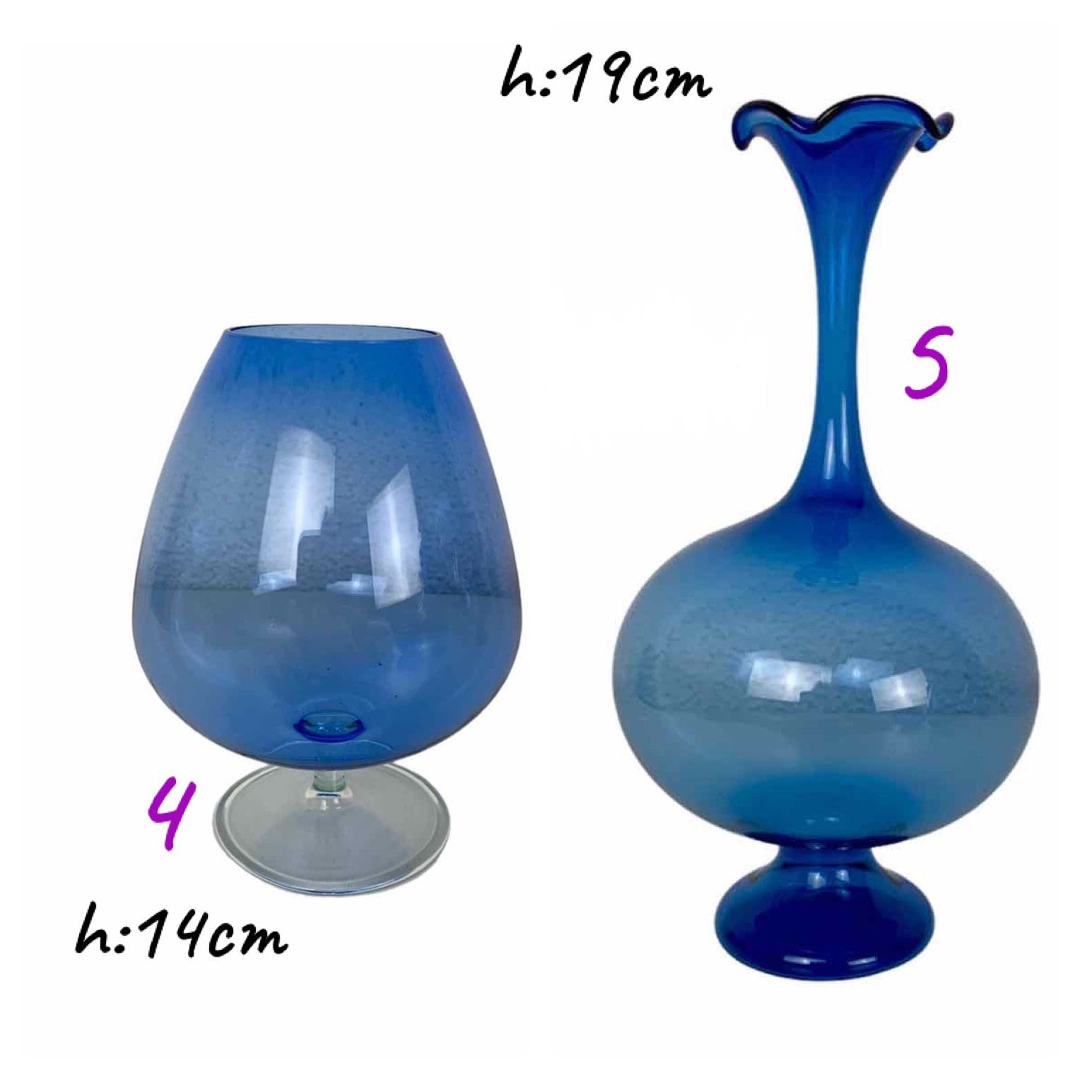 Vintage Lauscha Glass Vases, Germany, 1960s, Mid Century - Etsy