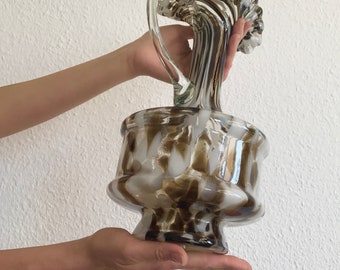 ミッドセンチュリーブルームラーノガラスの花瓶、イタリア製アート