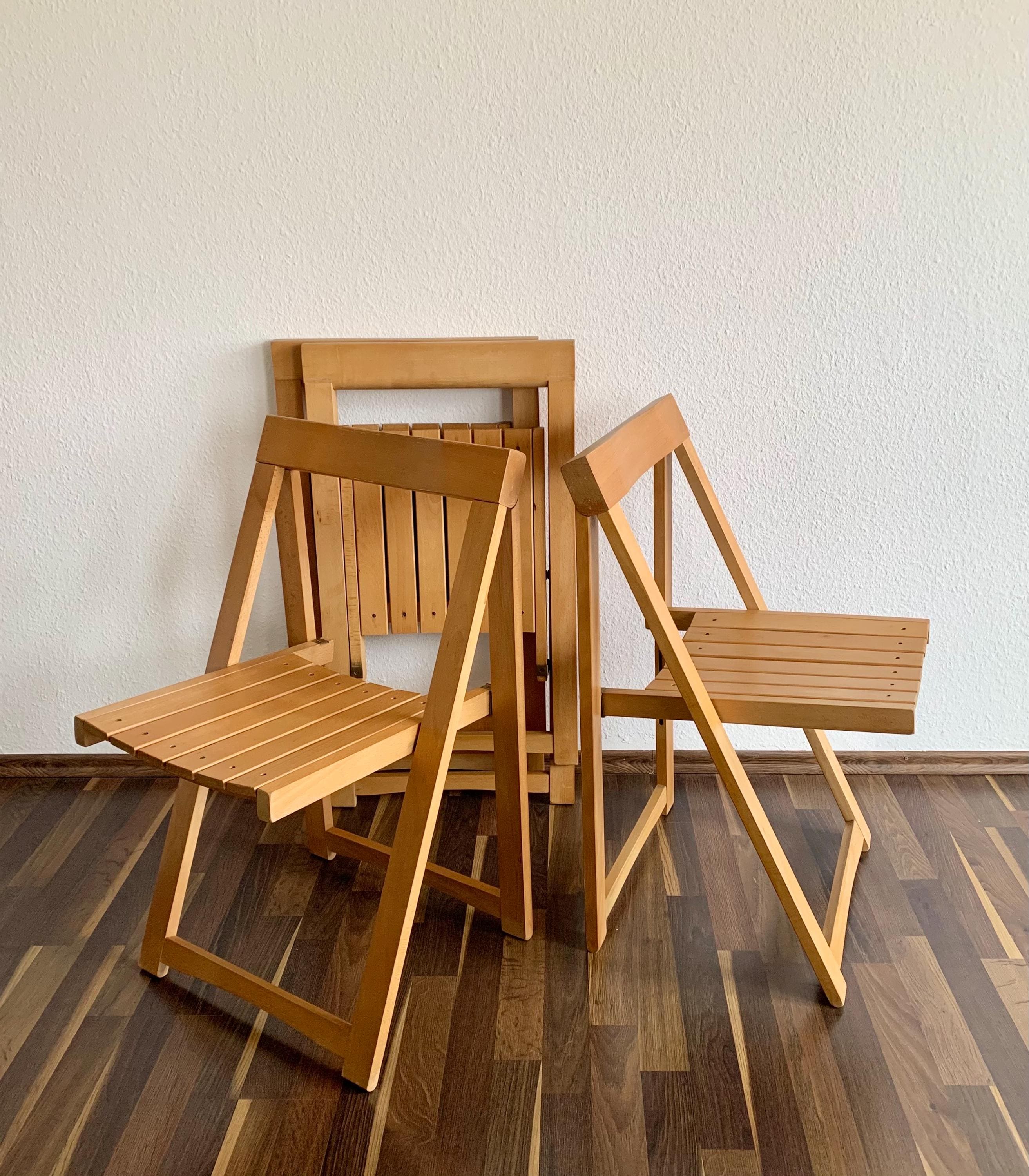 1 of 4, Vintage Wood Folding Chair, Aldo Jacober Design, 1960s - Etsy