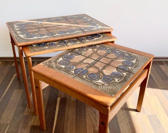 Danish Mid-Century Modern Teak Nesting Tables by Ox Art for Trioh, 1960s