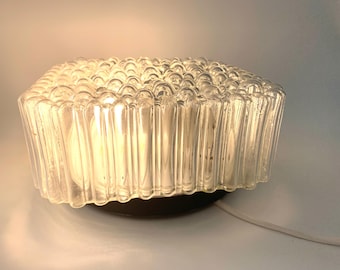 1 of 2 | Vintage Flush Mount Ceiling Light, Bubble Glass Style, Glass Lamp, Germany