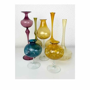 Lauscha glass vases, Germany, 1960s, Mid Century