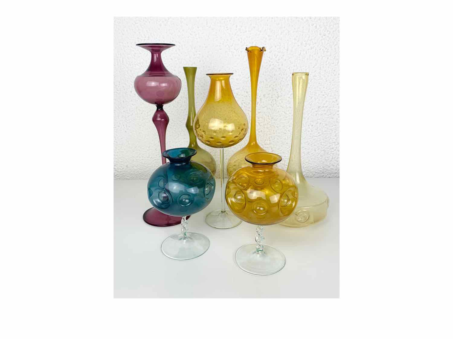 Lauscha Glass Vases, Germany, 1960s, Mid Century Etsy