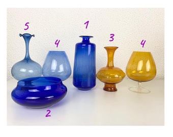 ミッドセンチュリーブルームラーノガラスの花瓶、イタリア製アート