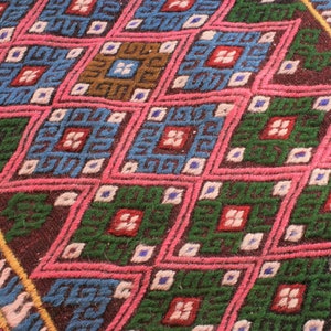 Handmade Anatolian Turkish Vintage Ethnic Kilim, 120x74cm image 2