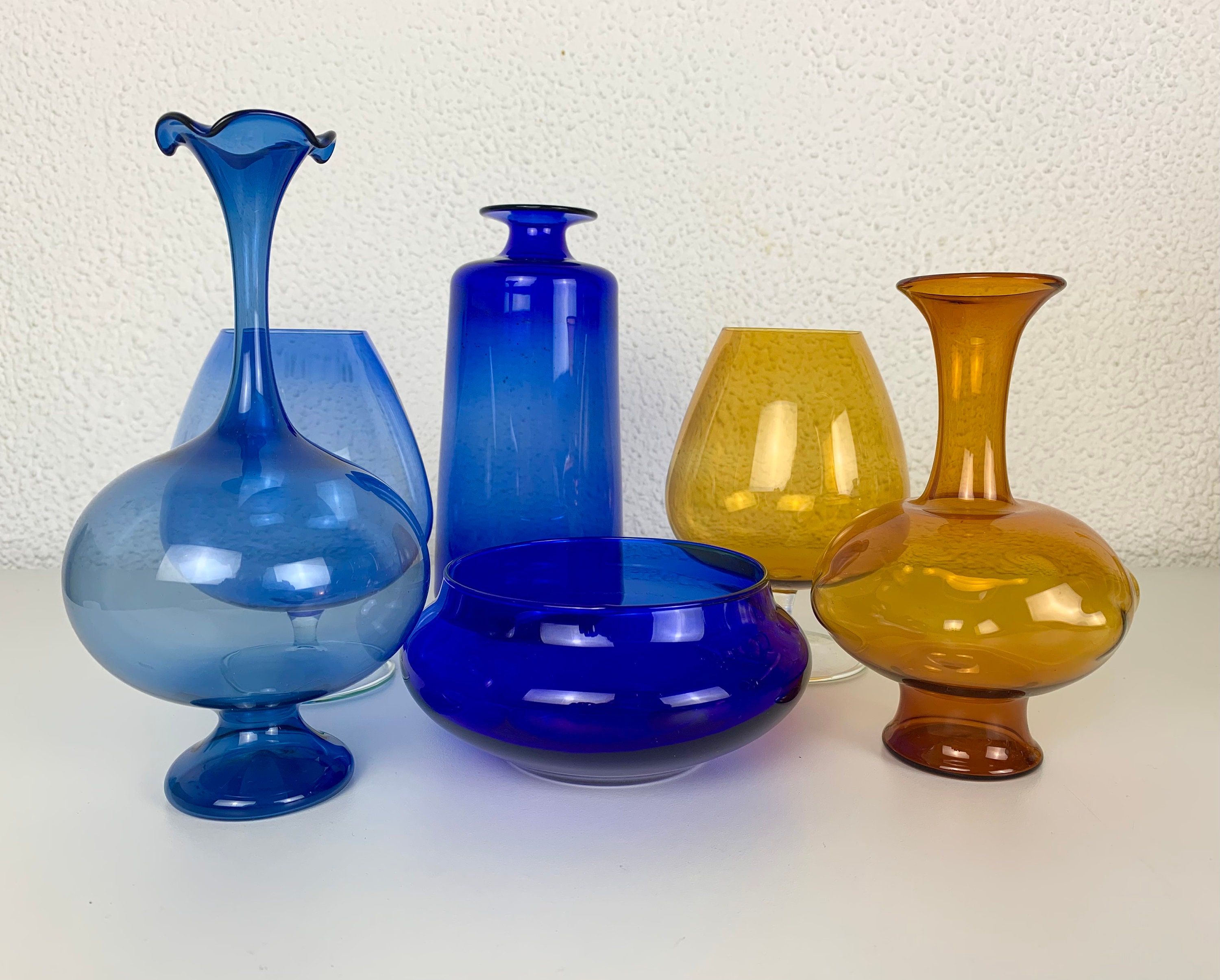Vintage Lauscha Glass Vases, Germany, 1960s, Mid Century - Etsy