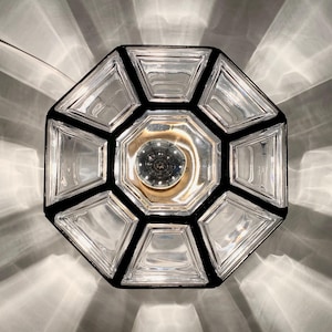 Vintage ceiling / wall lamp by Glashütte Limburg, 1960s