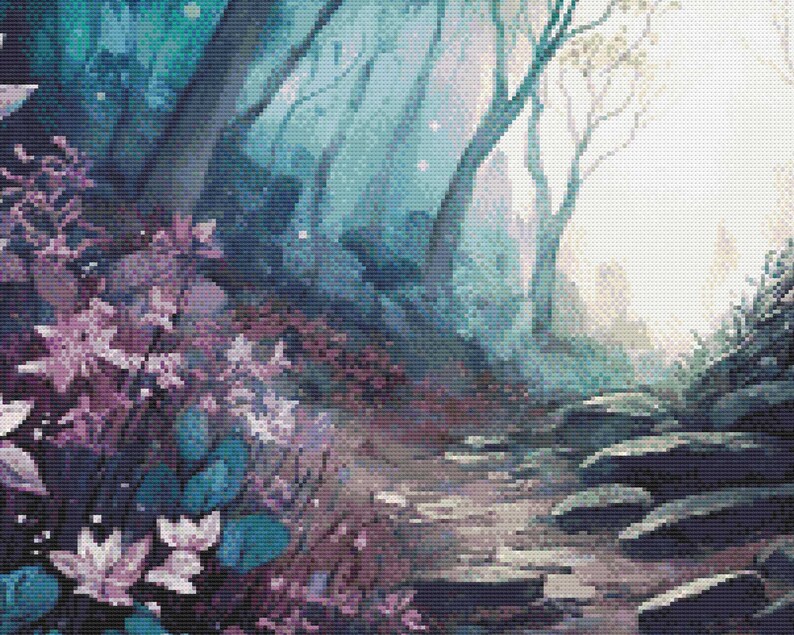 Dusk Modern Counted Cross Stitch Pattern. Full Coverage Xstitch Chart ...