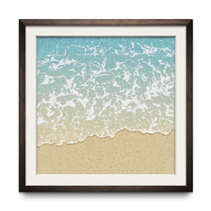 Wave Modern Counted Cross Stitch Pattern. Full Coverage Beach XStitch Chart, Ocean PDF Digital Download, Pattern Keeper Compatible.