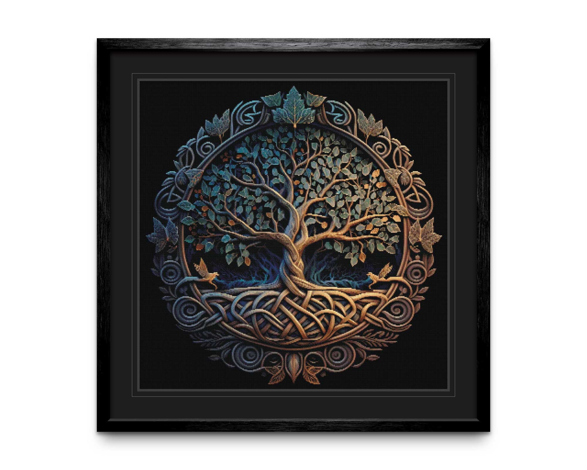 Yggdrasil Counted Cross Stitch Pattern. Tree of Life Xstitch Chart