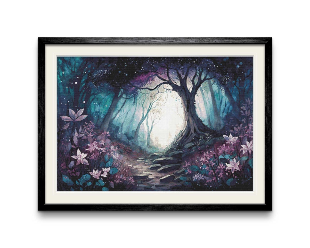 Dusk Modern Counted Cross Stitch Pattern. Full Coverage Xstitch Chart ...