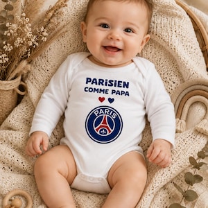 Body bébé – Parisienne comme papa – Body football bébé PSG