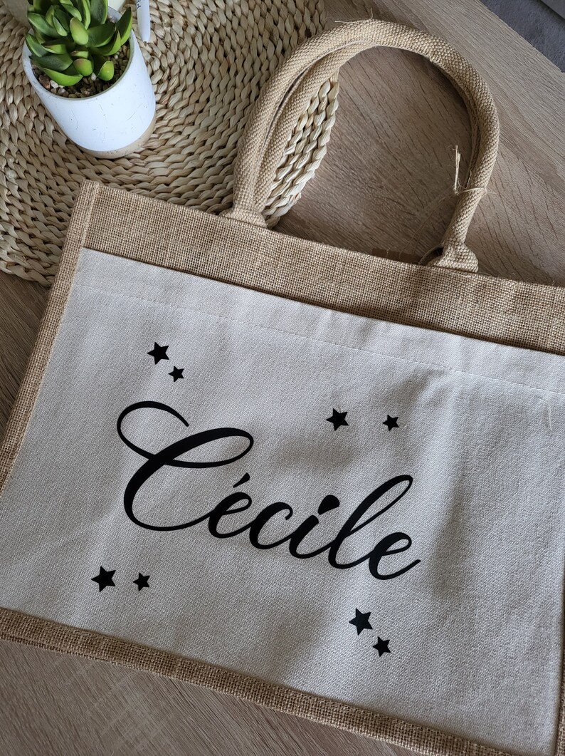 Bag in jute name image 1