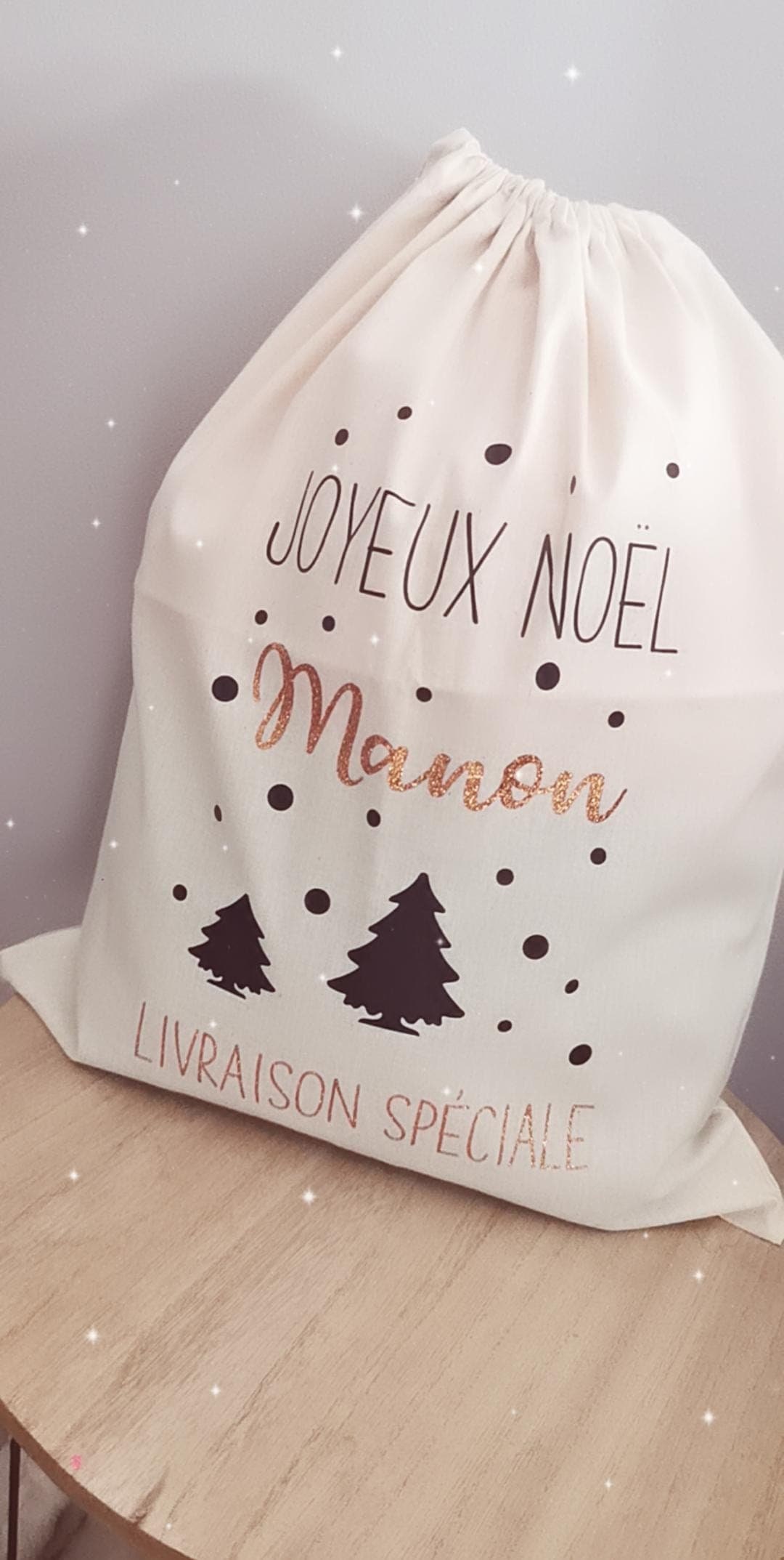 Hotte de Noël Personnalisée Joyeux Noël