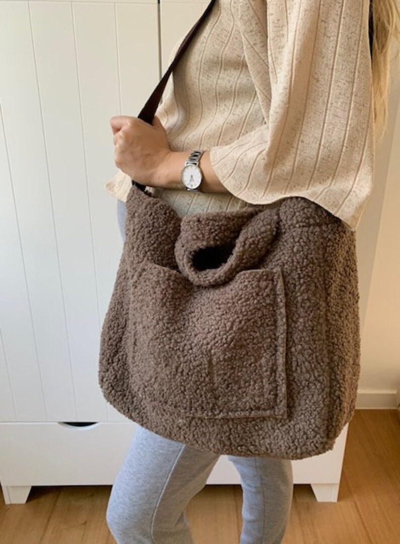 Sac Pilou pochon personnalisé, sac à main personnalisé, sac de maternité Chocolat