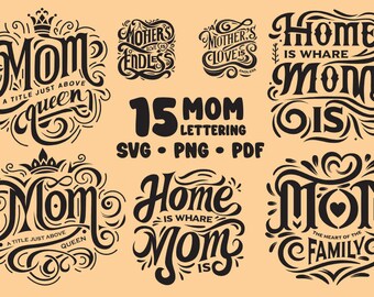 Muttertag Schriftzug SVG-Clipart, Mama SVG, sofortiger Download