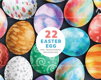 Easter egg png watercolor painting , Easter egg clipart, Instant Download