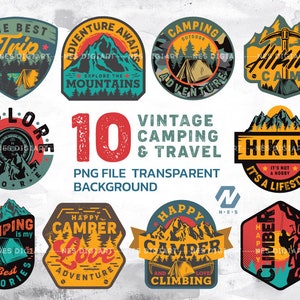 Camping png sublimation design, Camping clipart bundle, instant download