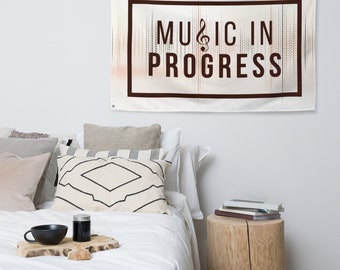 Music in Progress Flag - gift for musicians