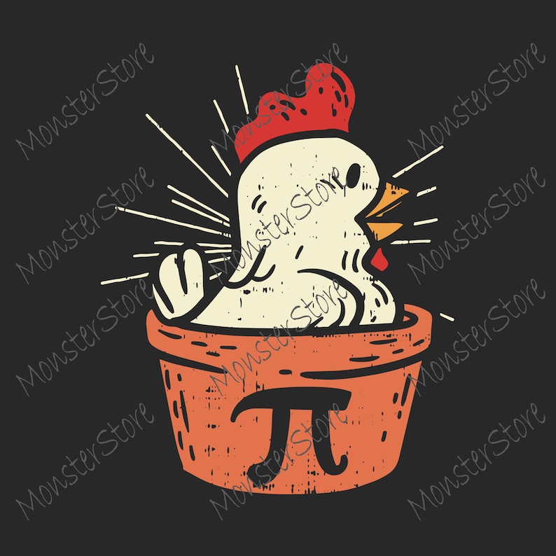 Funny Chicken Pot Pi Shirt Day Pie Math Lover Geek Gift 3.14 Svg Png Cut Files Vinyl Clip Art Download