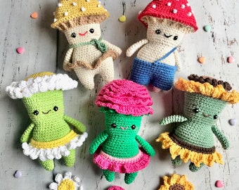 Ebook Pattern ENGLISH Crochet PDF Mini Friends of the Garden