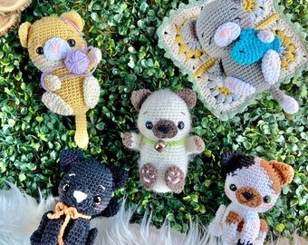 ENGLISH crochet pattern PDF Kittens 2 positions