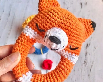 ENGLISH Crochet Pattern PDF Rattle Fox