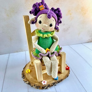 NEW! Elfa Violetita PDF Crochet Pattern SPANISH