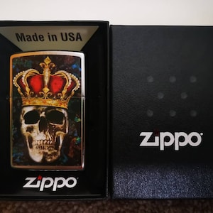 Skull Top Crown Original Genuine Zippo Lighter