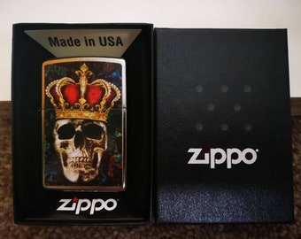 Skull Top Crown Original Genuine Zippo Lighter