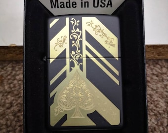 Nouveau briquet Zippo d'origine ACE OF SPADES.