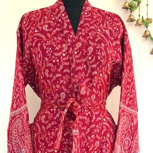 Kimono/accappatoio unisex in misto lana Yak marrone Kairi, fatto a mano, speciale invernale, abito da casa, vestaglia, abito tradizionale, perfetto per il regalo di Natale