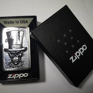 Skull Top Hat Original Genuine Zippo Lighter