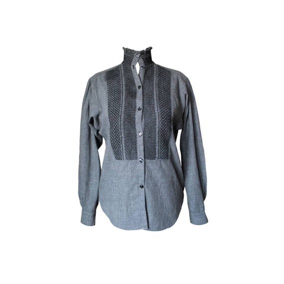 1970s Kenzo Paris / Kenzo grey cotton blend romant